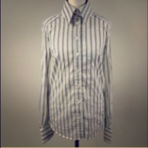 Ted Baker Women’s Striped Top w Cuff Link sleeve